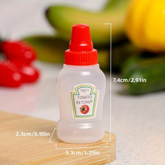 4pcs Mini Spice Bottle Toy Tomato Salad Honey Squeeze Mini Sauce Bottle