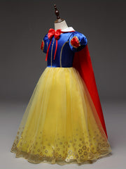 Girls' Princess Snow Dress Costume For Party Halloween Pretend Play