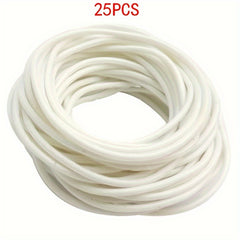 25 Pcs Elastic Bands Silicone Thin Bracelets Round Ring Accessories