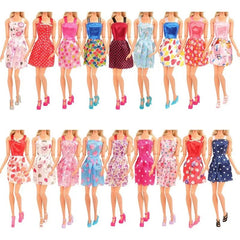 Doll Clothes & Accessories Set: Wedding Gown, Dresses, Shoes, Jewelry, Crowns