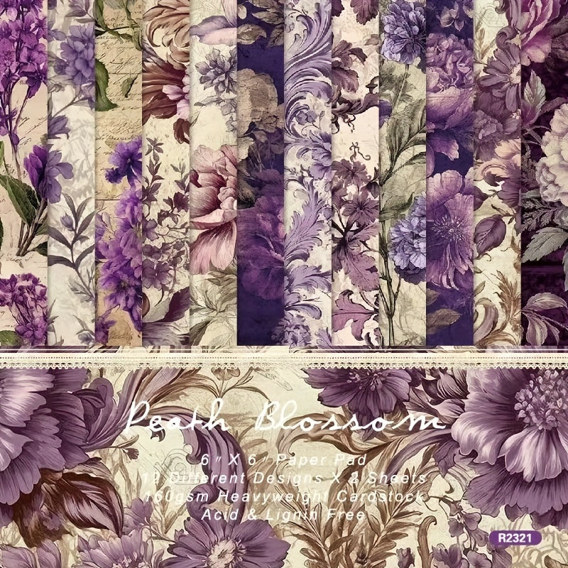 DIY OMBRE Theme Background Paper 6 Inch Single Sided Pattern Paper Blossom