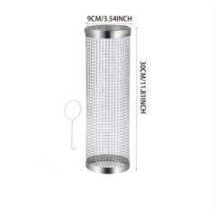 Stainless Steel BBQ Grill Basket with Removable Cover