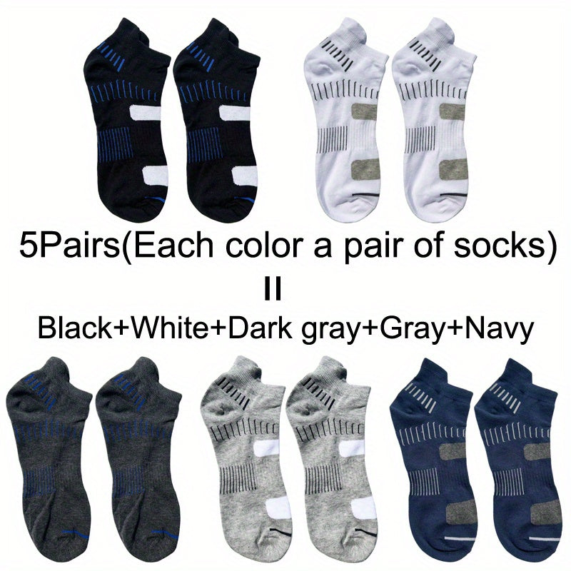 10Pairs Anti-Odor Sweat-Absorbing Breathable Low-Cut Socks