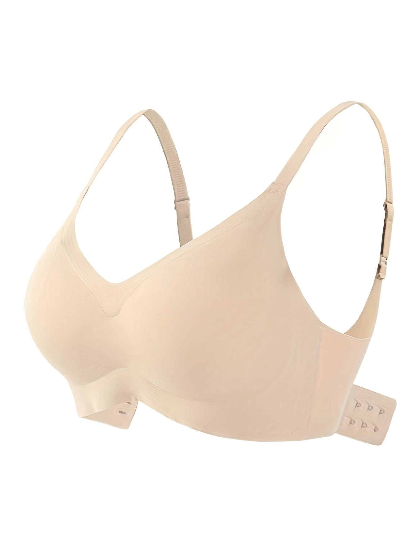 Solid Wireless Push Up Bra Comfy & Breathable