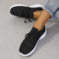 Women's Solid Running Shoes Wear Resistance Non Slip Sneakers