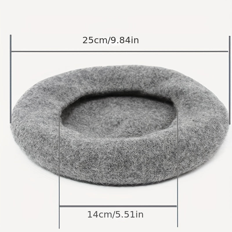 Kids Winter Berets Wool Painter Hats Retro Warm Knitted Hats
