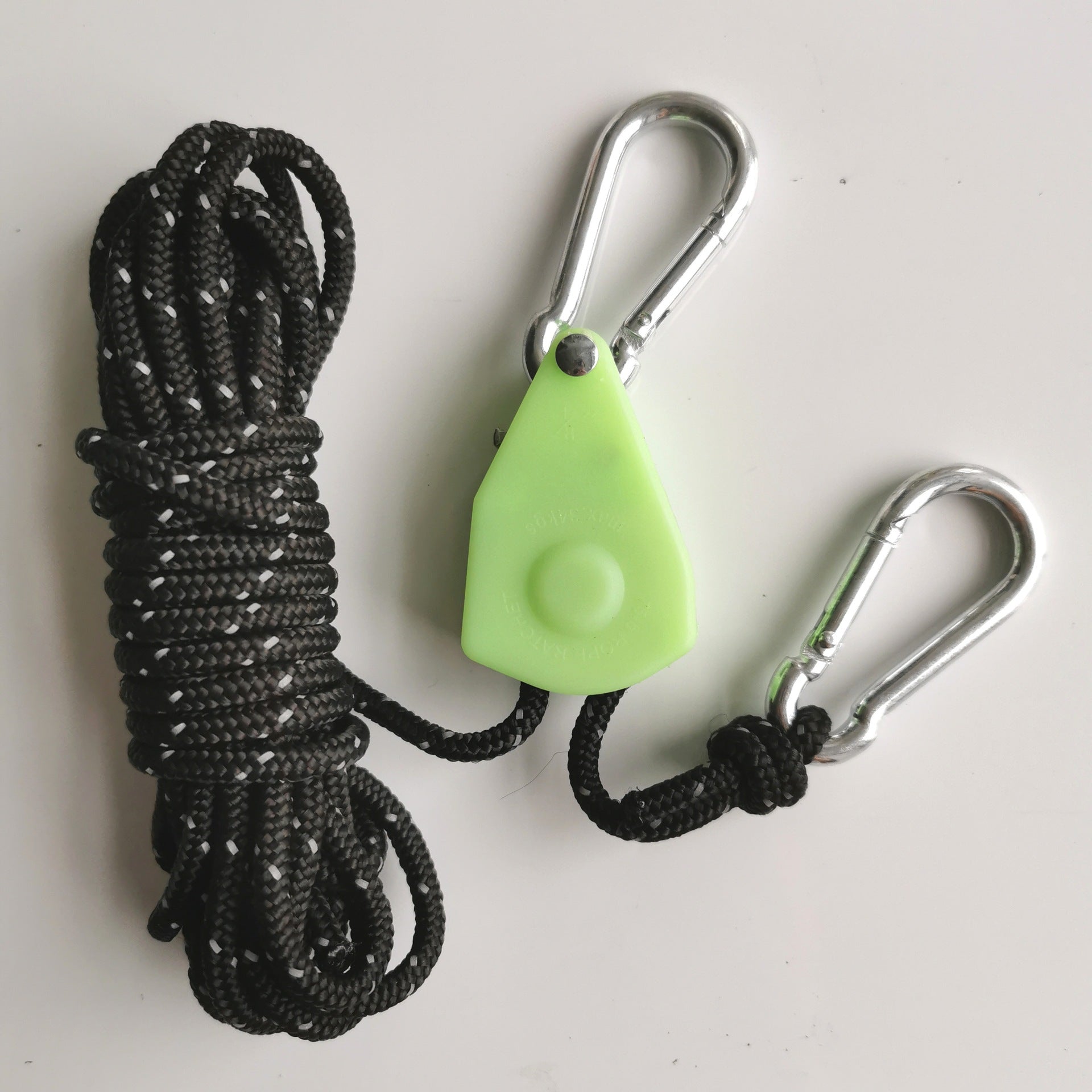 Camping Pulley Adjuster Luminous Rope Buckle Canopy Windproof Rope