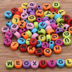 100pc Colorful Acrylic Letter Beads for DIY Jewelry Making & Crafting