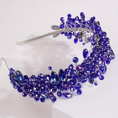 Baroque Multicolor Rhinestone Crystal Hairband Bridal Hair Hoop