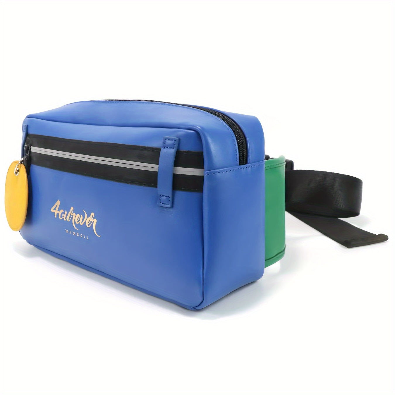 Casual PU Leather Sports Waist Bag for Outdoor Activities