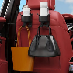 Car Seat Back Cup Holder with Storage Hook
