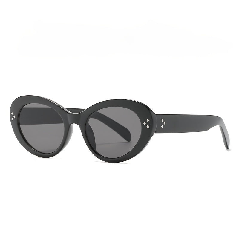 Cat Eye Sunglasses Small Frame Oval Sun Glasses Stylish Gradient Lens Shades