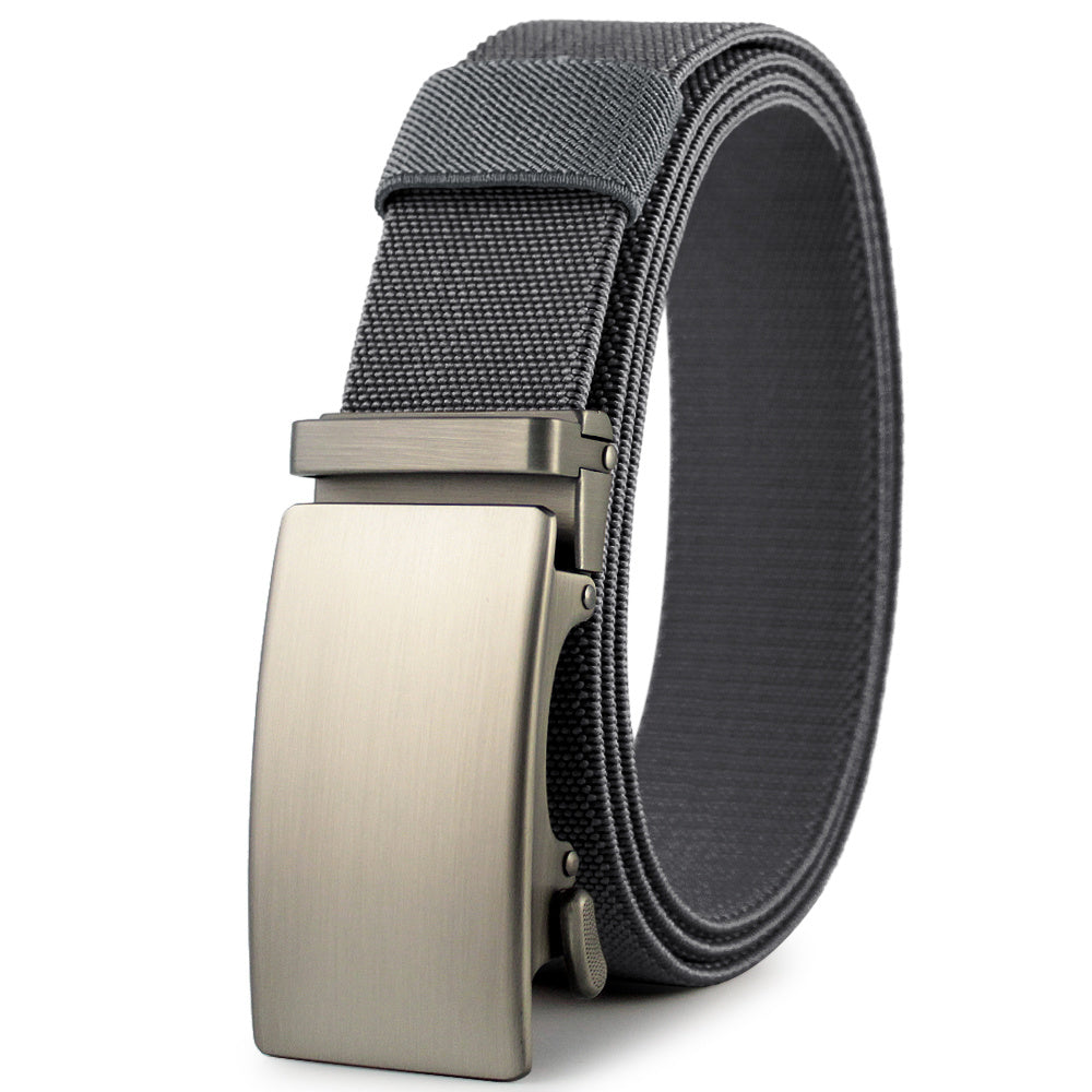 Men's Business Nylon Belt w/ Rectangle Buckle - Gift for Him