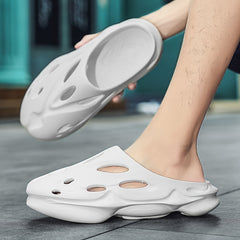 Men's Closed Toe Platform Slides Slippers