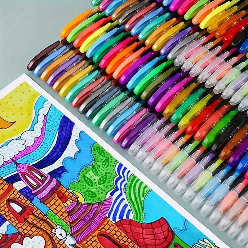 24 Metallic Glitter & Watercolor Pens for Crafts & Painting
