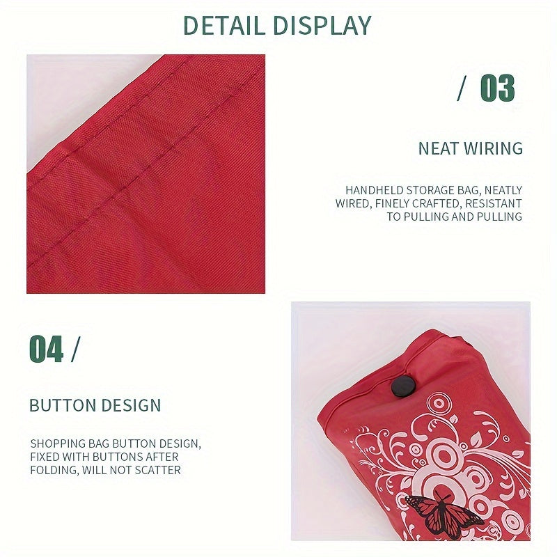 Portable Folding Tote Bag Creative Printed Lightweight Bag For Travel