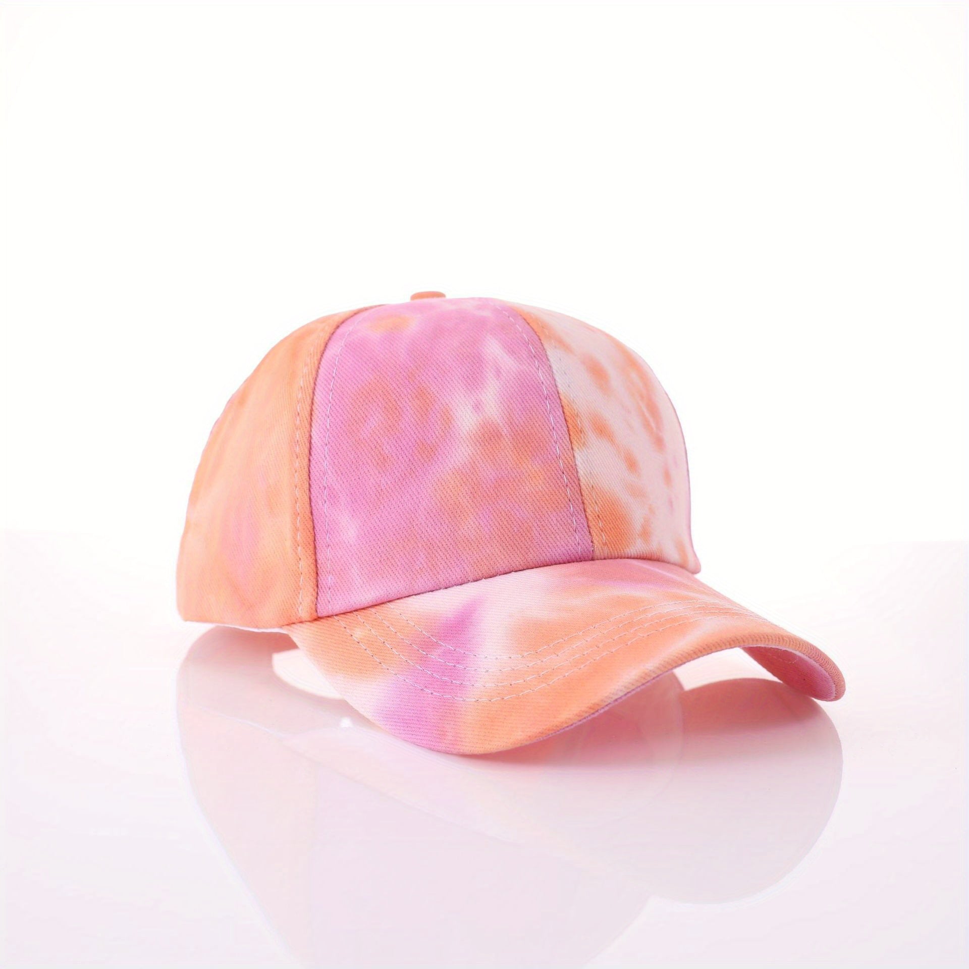 Tie Dye Ponytail Baseball Cap Colorful Print Sunshade Sports Hat