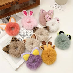 Cartoon Animal Ears Hair Tie Soft Hair Ring for Baby Girls