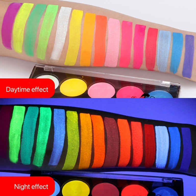Fluorescent Eyeshadow Palette Face And Body Painting Kit