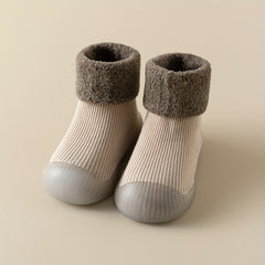 Baby Boys Slip On Sock Shoes Non Slip Warm Fleece Walking Shoes