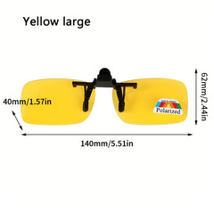 Men's Polarized Clip on Night Vision Driving Sunglasses