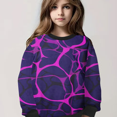 Kids Fashionable Crew Neck Long Sleeve Sweatshirt Pullover Tops