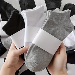 8 Pairs Solid Ankle Socks Comfortable & Breathable Women's Stockings