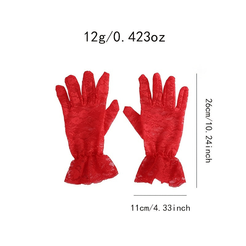 Solid Lace Gloves Bridal Wedding Party Favor Decorations
