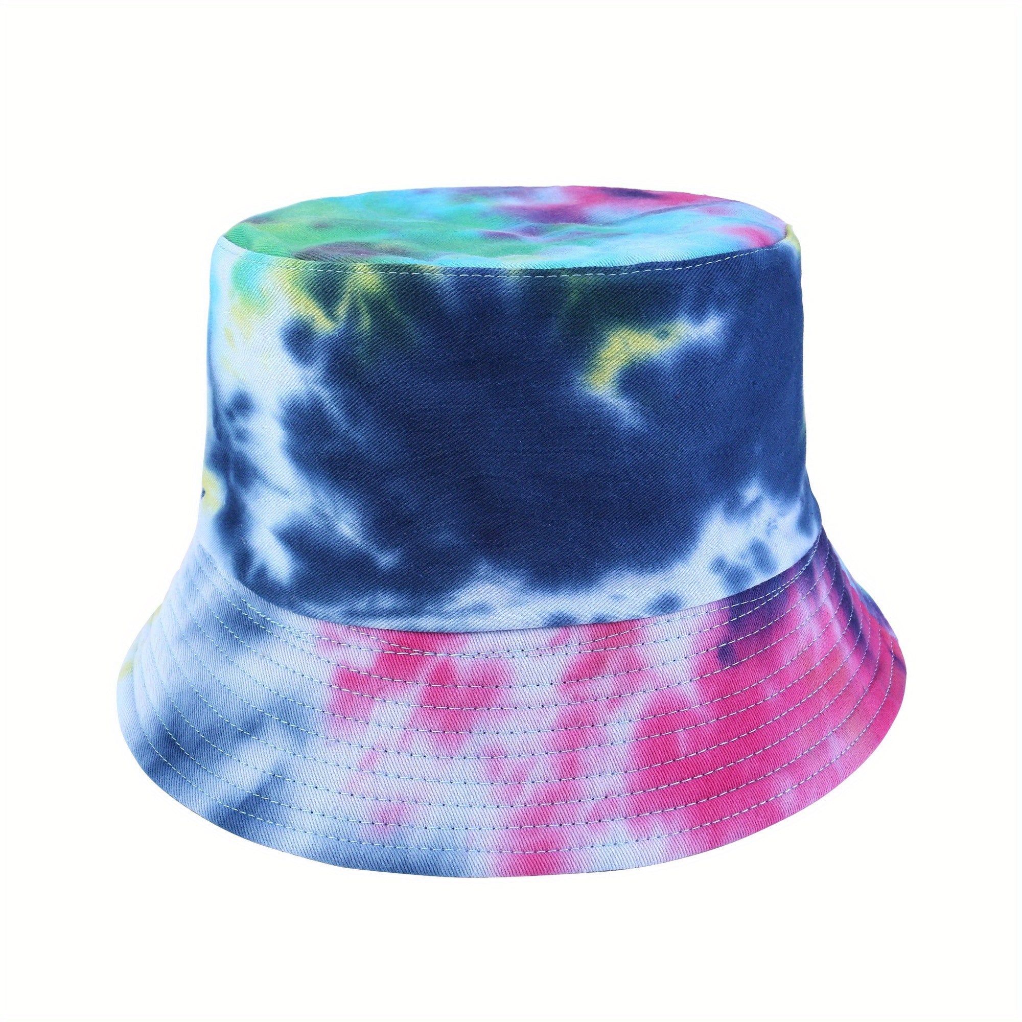 Tie Dye Reversible Bucket Hat Candy Graffiti Sunscreen Basin Hat