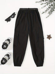 Girls Cargo Pants Casual Sweatpants With Belt Kids Spring Summer Clothes