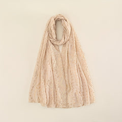 Hot Stamping Shawl Thin Breathable Scarf Retro Solid Travel Casual Hijab