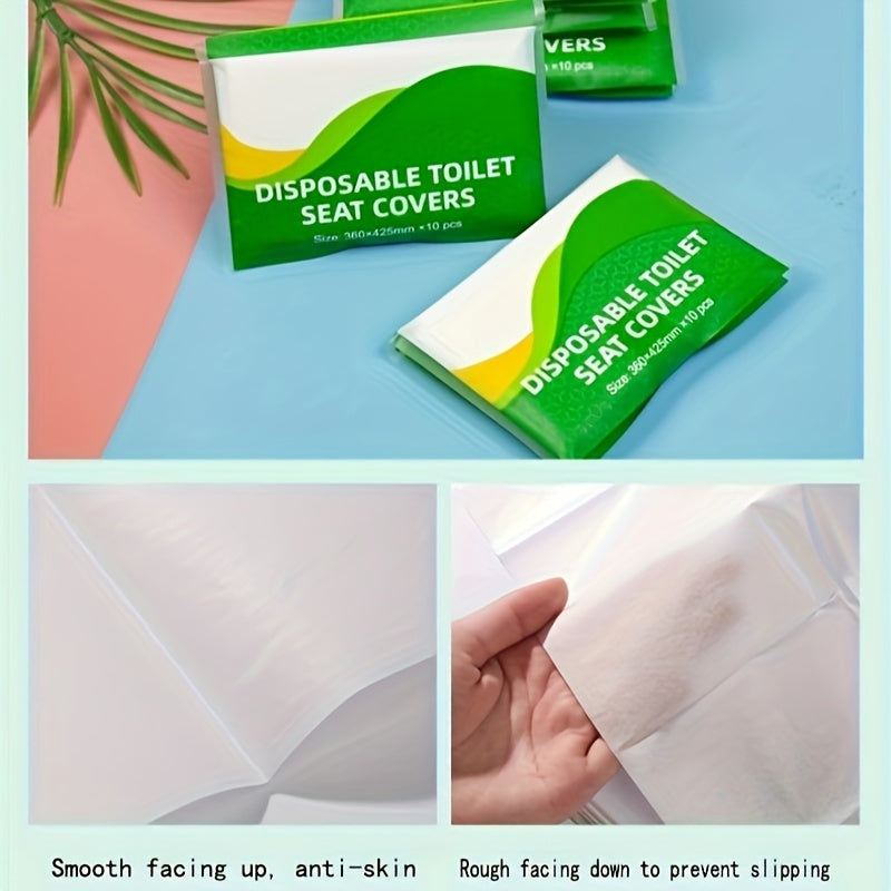 10-pack Disposable Toilet Seat Cover, Ring & Paper