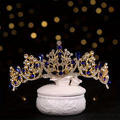 Golden Princess Tiara Crown Rhinestone Hair Accessories