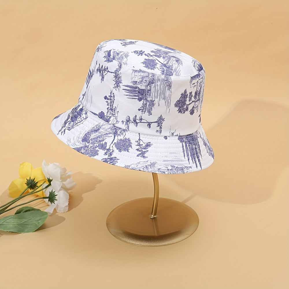 Sunshade Sunscreen Double-sided Bucket Hat for Adult
