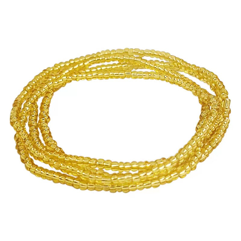Boho Beach Waist Beads Chains for Women Layered Body Jewelry