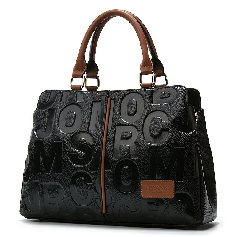 Vintage Embossed Leather Crossbody Bag for Women