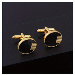 Men's Round Cufflinks Wedding Business Shirt Tie Buttons
