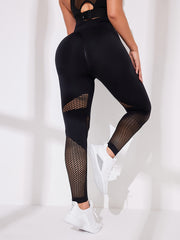 Mesh Seamless Yoga Pants High Waist Butt Lifting Legging
