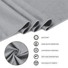 2pcs Zipper Bag Microfiber Travel Towel Soft Beach Fitness Towel