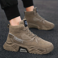 Men's Ankle Boots Sneakers With Fuzzy Lining