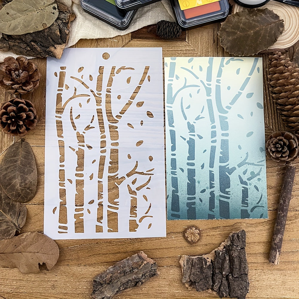 Forest Background Stencils DIY Art Stencils For Painting