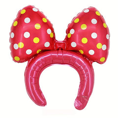 Hair Hoop Balloon Bow Aluminum Film Balloon Birthday Party Girls Photo Props