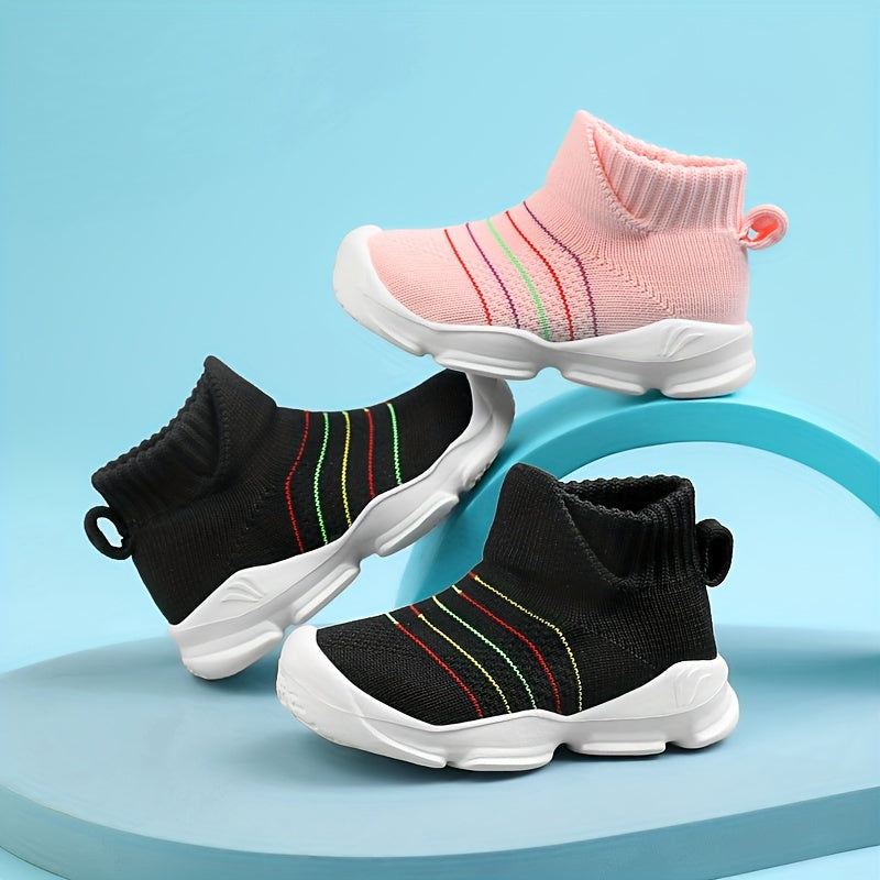 Kids Slip On Sock Shoes Woven Knit Sneakers