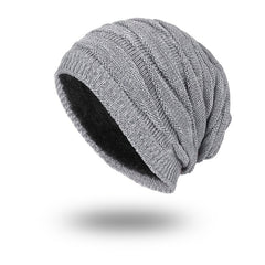 Men's Slouchy Beanie Cap Knit Winter Hat Fleece Lined Warm Acrylic