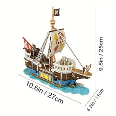 Pirate 3D Model Puzzle DIY Toy for Kids, Fun Toys Expand Thinking