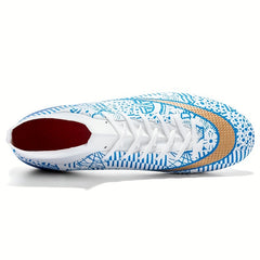 High Top Boy's AG Cleat Football Boots Lace Up Soccer Cleats