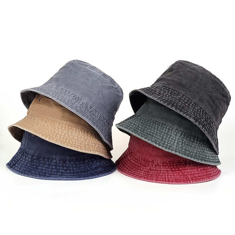 Mens Washed Bucket Hat Fishman Hat 6 Colors