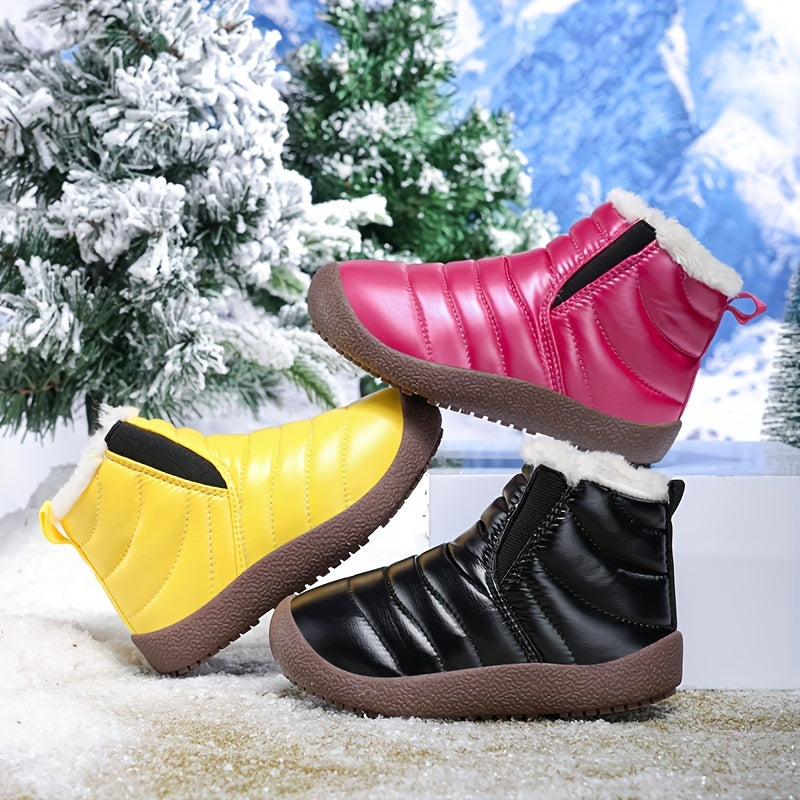 Kid's Snow Boots Fleece Lined Cozy Ankle Boots