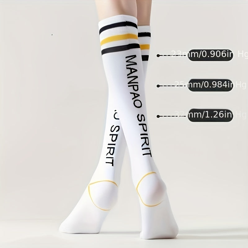 Women's Medium Length Striped Stockings