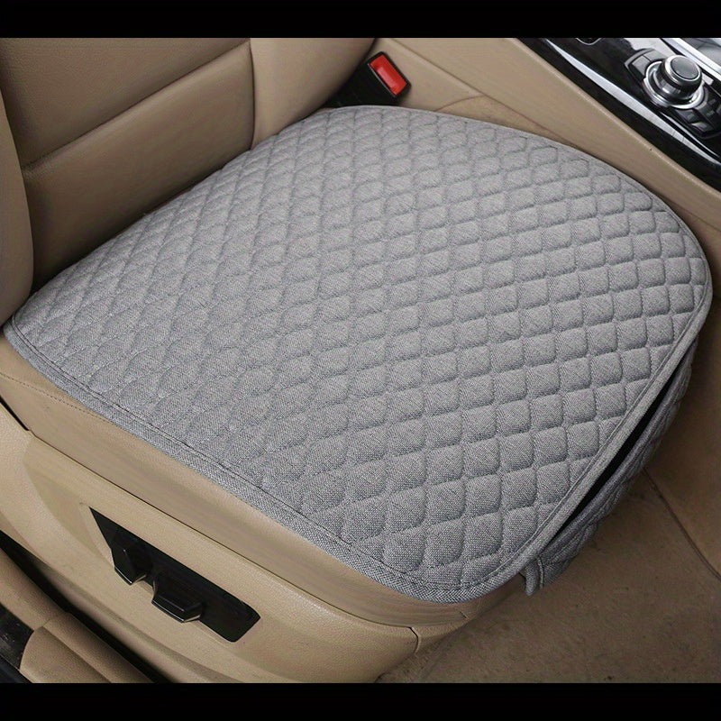 Flax Car Seat Cover Linen Fabric Breathable Protector Mat Pad
